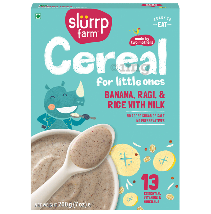 Slurrp Farm Cereal for Little Ones | Banana, Ragi & Rice with Milk