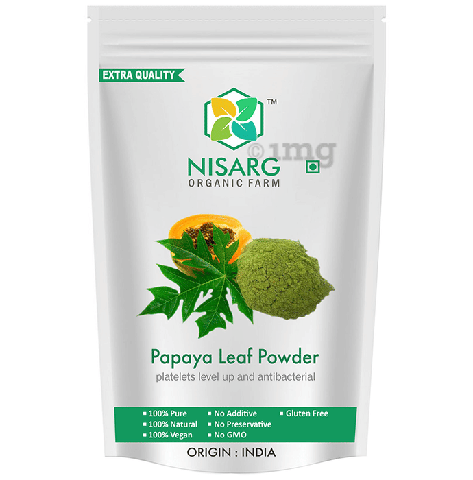 Nisarg Organic Farm Papaya Leaf Powder Buy packet of 200.0 gm Powder