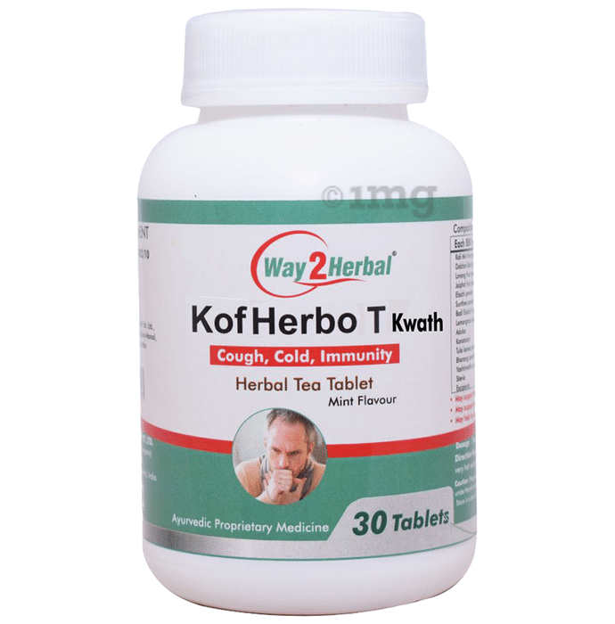 Way2Herbal Kof Herbo T Kwath Herbal Tea Tablet Mint