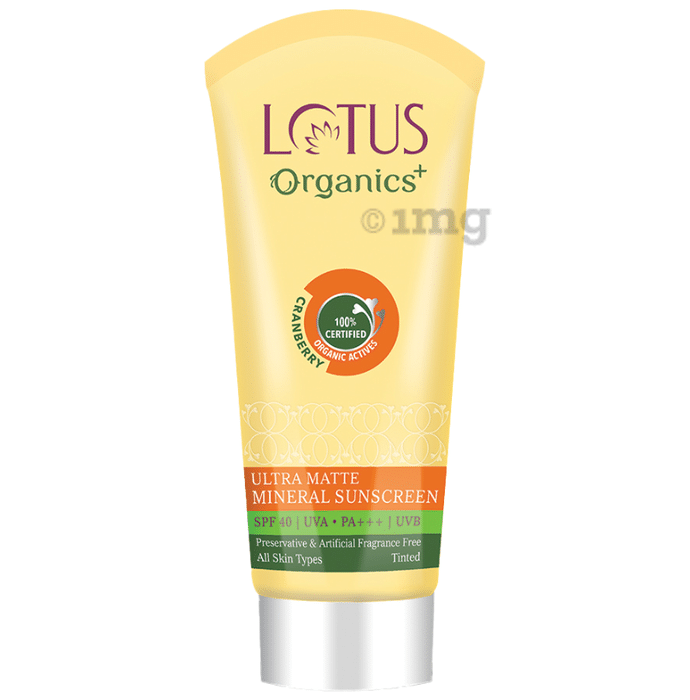 Lotus Organics+ Ultra Matte Mineral Sunscreen SPF 40 PA+++
