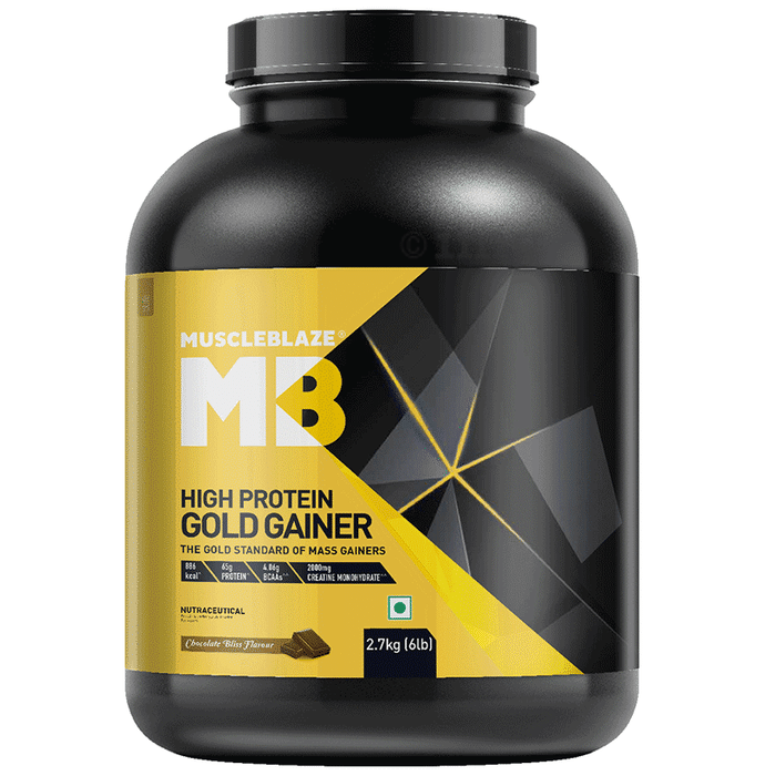 MuscleBlaze Gold Gainer XXL with Enzyme Blend | For Workout Performance | Flavour Chocolate Bliss
