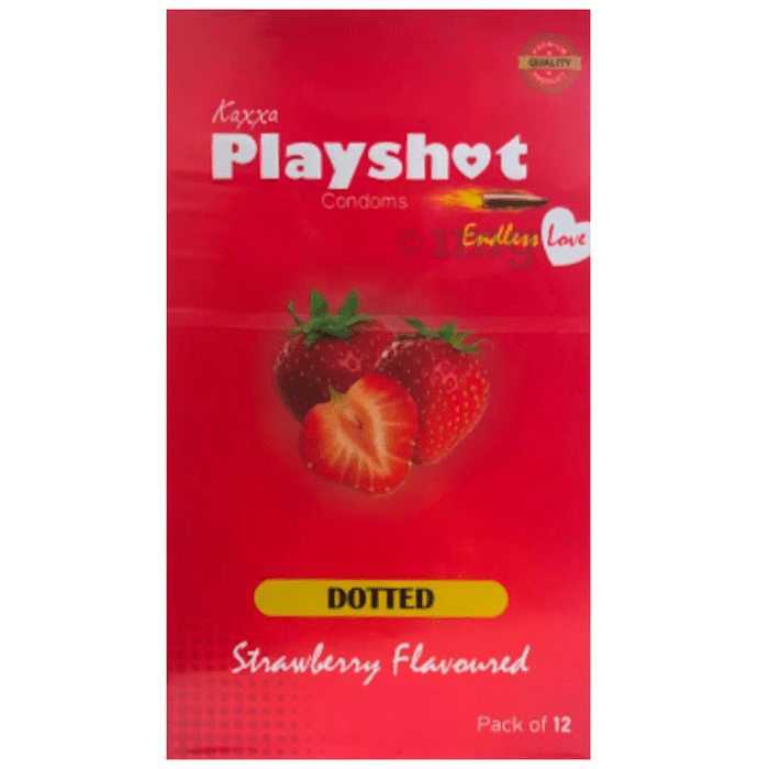 Kaxxa Playshot Dotted Condom Strawberry