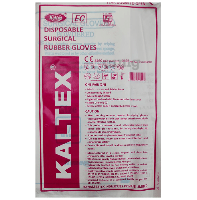 Kaltex Disposable Surgical Rubber Gloves 7