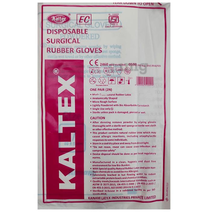 Kaltex Disposable Surgical Rubber Gloves 7