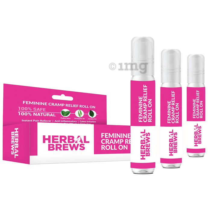 Herbal Brews Feminine Cramp Relief Roll On (10ml Each)