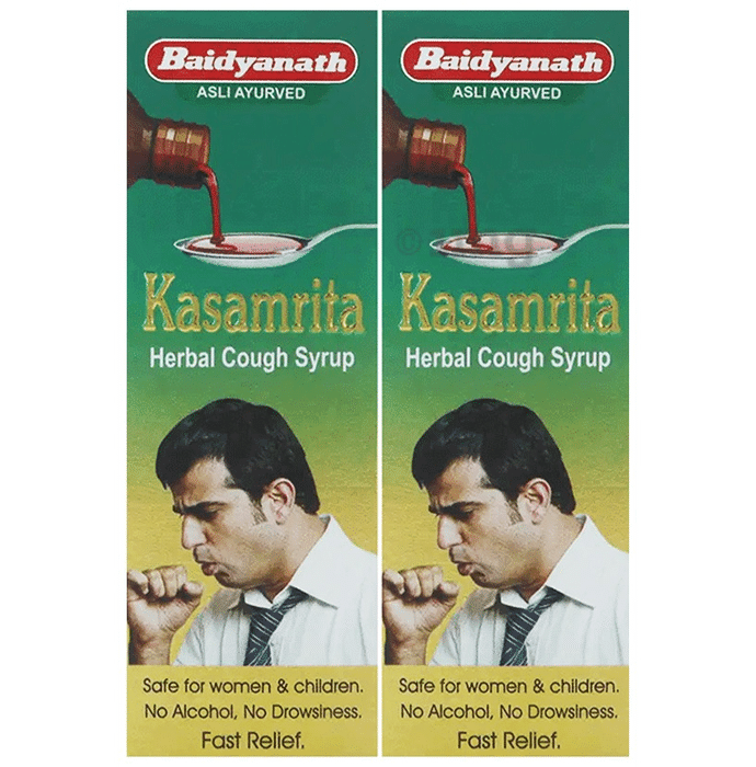 Baidyanath (Jhansi) Kasamrita Herbal Cough Syrup (100ml Each)