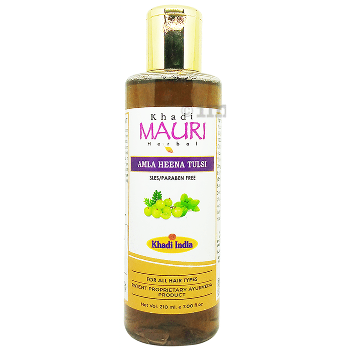 Khadi Mauri Herbal Amla Henna Tulsi Shampoo (210ml Each) Paraben Free