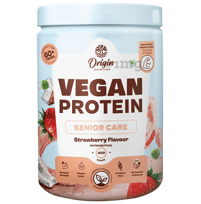Origin Nutrition Vegan Plant Protein Powder Senior Care Strawberry