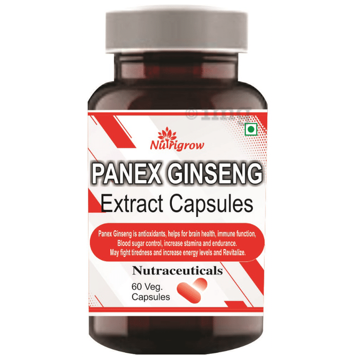 Nutrigrow Panex Ginseng Extract Veg Capsule