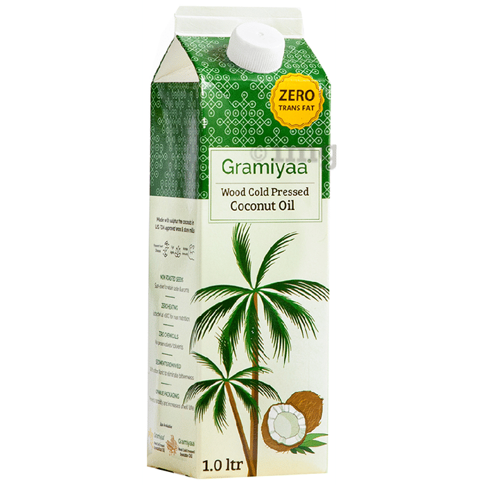Gramiyaa Wood Cold Pressed Coconut Oil (1Ltr Each) Buy box of 1.0 Pack