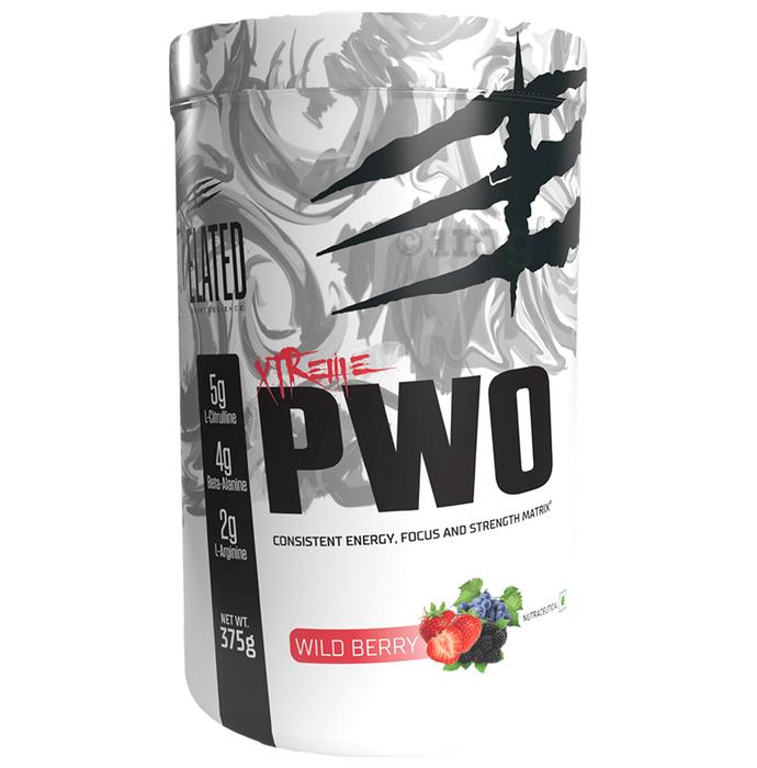 Elated Sports Science Xtreme PWO for Focus & Strength | Flavour Wild Berry