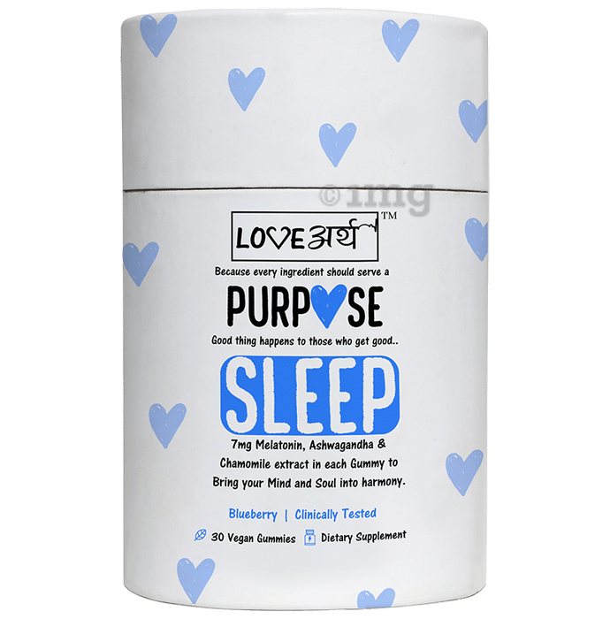 LoveArth Purpose Sleep Vegan Gummies Blueberry