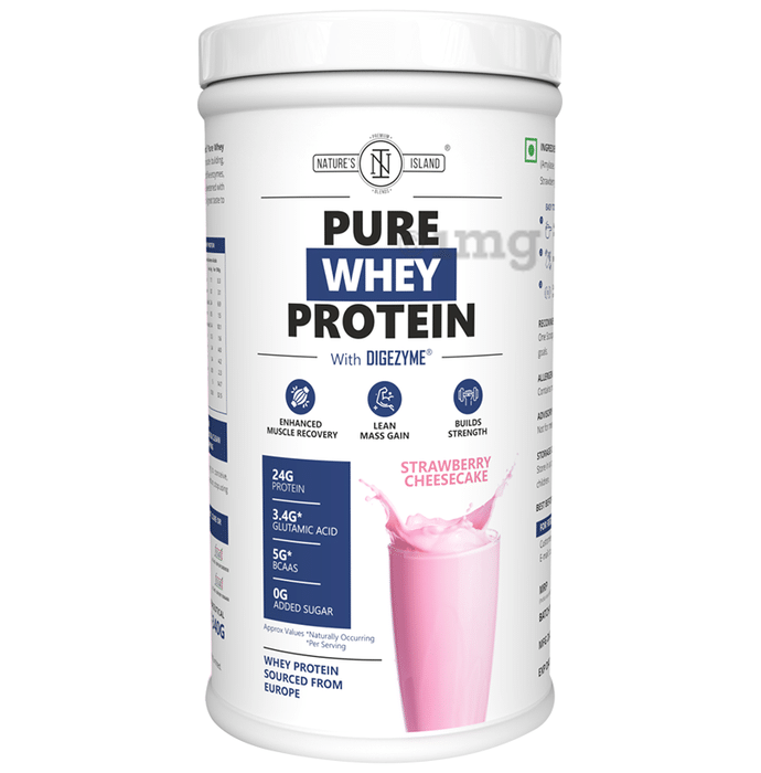 Nature's Island Pure Whey Protein Powder Strawberry Cheese Cake