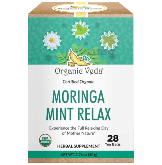 Organic Veda Moringa Mint Relax Tea (1.78gm Each)