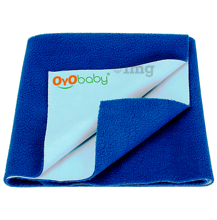 Oyo Baby Bed Protector Dry Sheet Single Bed Royal Blue