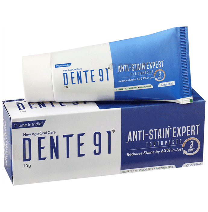 Dente 91 Anti-Stain Expert Cool Mint Toothpaste (70gm Each)