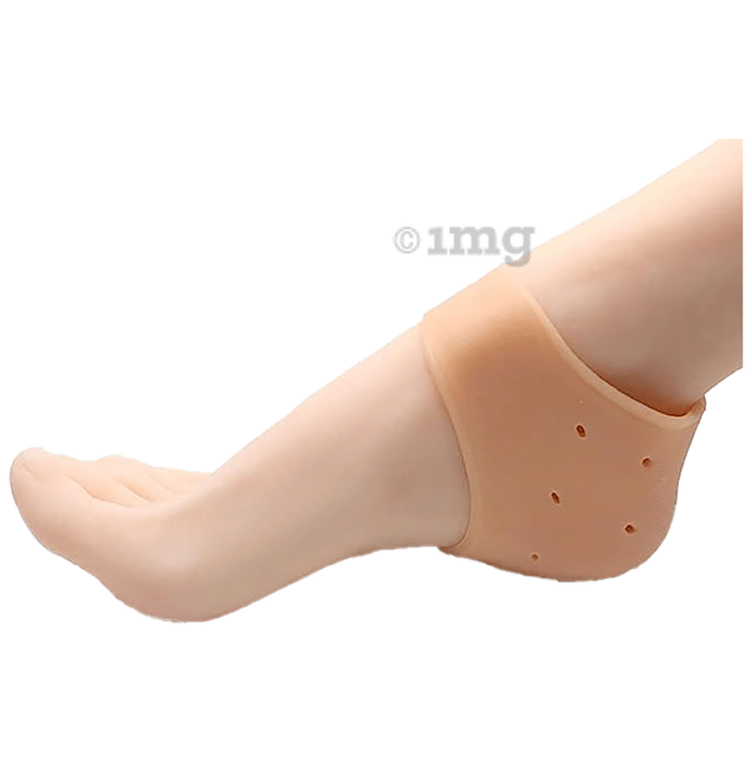 DEE Sons Silicone Gel Heel Pad Sock Beige