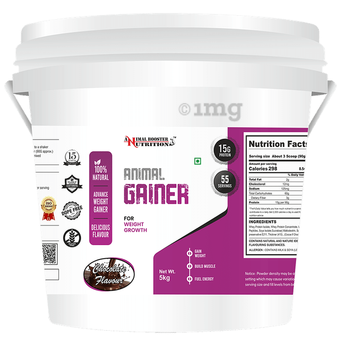 Animal Booster Nutrition Animal Gainer for Weight Growth Powder Chocolate