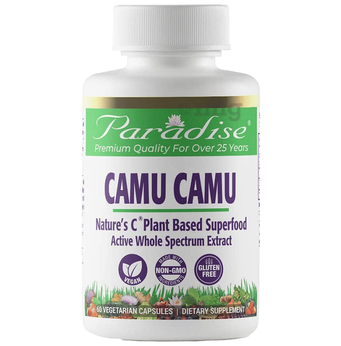 Paradise Herbs Camu Camu Nature's Plant Based Superfood Vegetarian Capsule