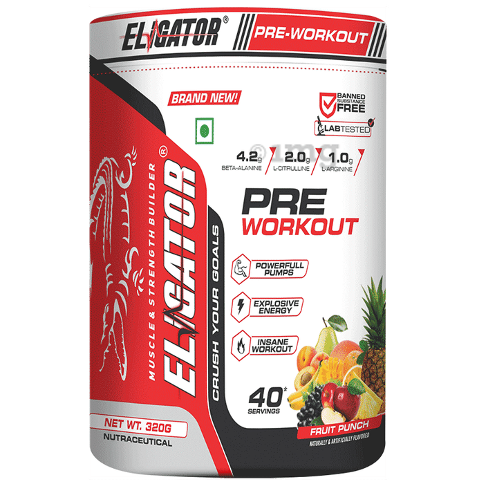 Eligator Pre Workout Powder Fruit Punch