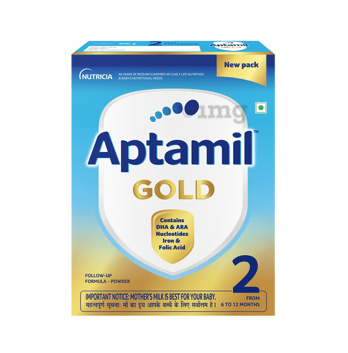 Aptamil Gold Stage 2 Follow up Formula with DHA, ARA & Folic Acid | Powder for Babies from 6 to 12 Months