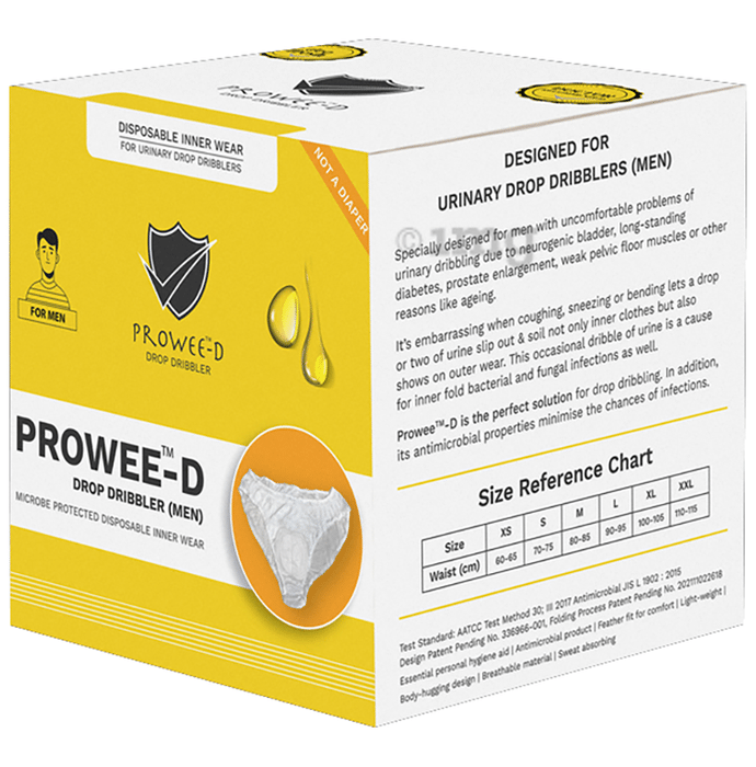 Prowee-D Drop Dribbler (Men) Microbe Protected Disposable Inner Wear XS