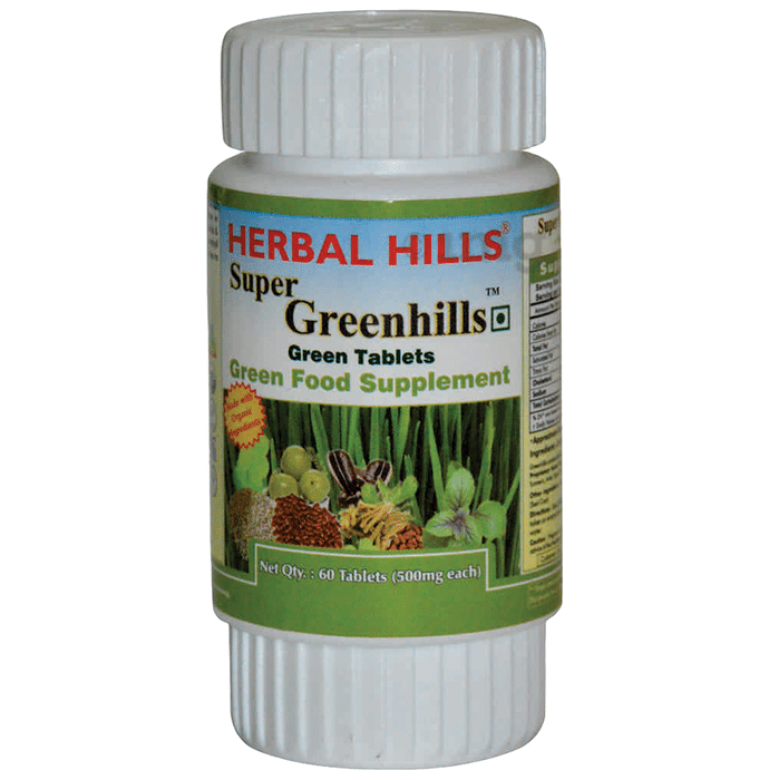 Herbal Hills Super Greenhills Green 500mg Tablet