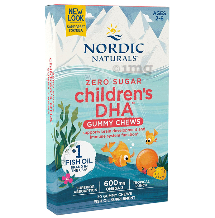 Nordic Naturals Zero Sugar Children's DHA Gummy Chews 600mg