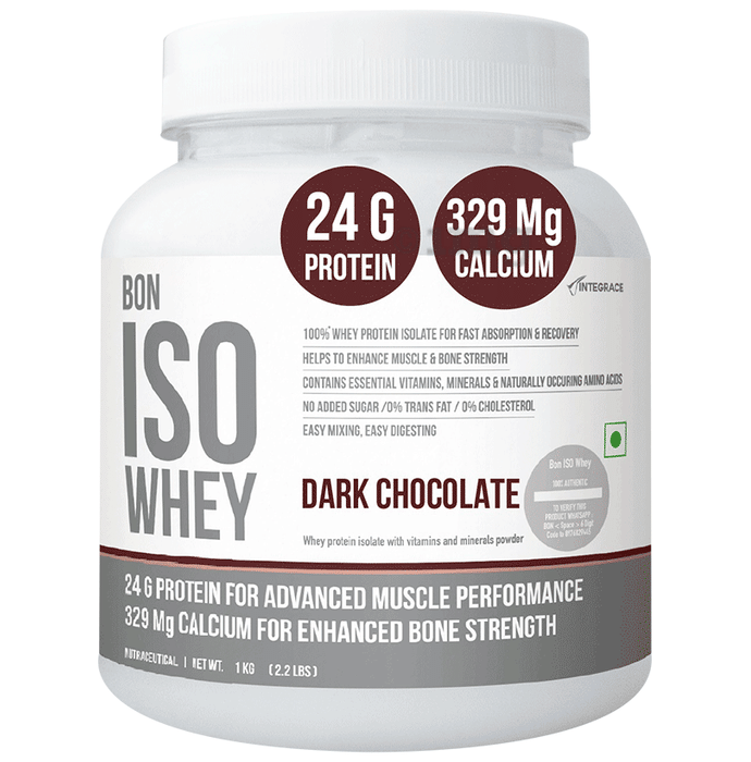 Bon ISO Whey 100% Protein Isolate Powder Dark Chocolate