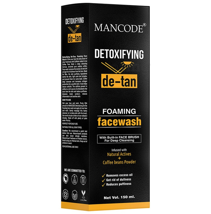 Mancode Detoxifying De-Tan Foaming Face Wash
