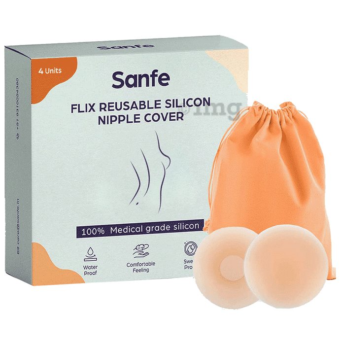 Sanfe Flix Reusable Silicone Nipple Cover for Women