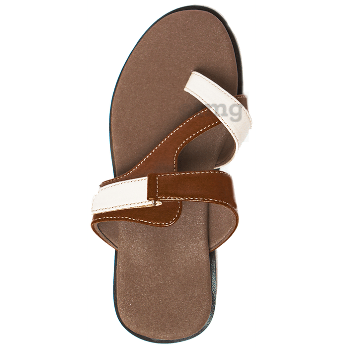 Dr. Brinsley Ciara Diabetic Women Slipper with Mask Free Size 42 Off White and Brown