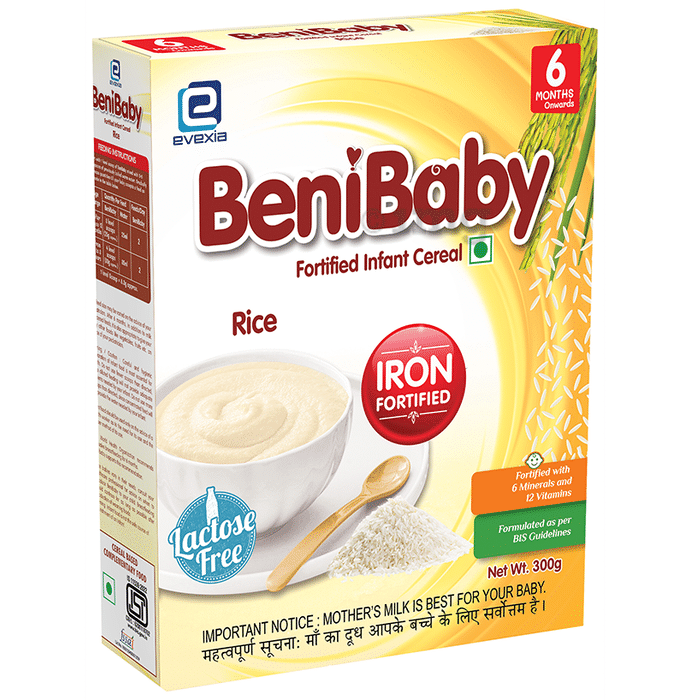 Evexia Benibaby Fortified Infant Cereal 6 Month+ Rice