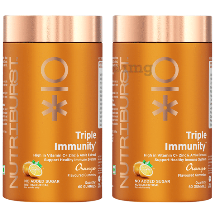 Nutriburst Triple Immunity Gummies (60 Each) Orange
