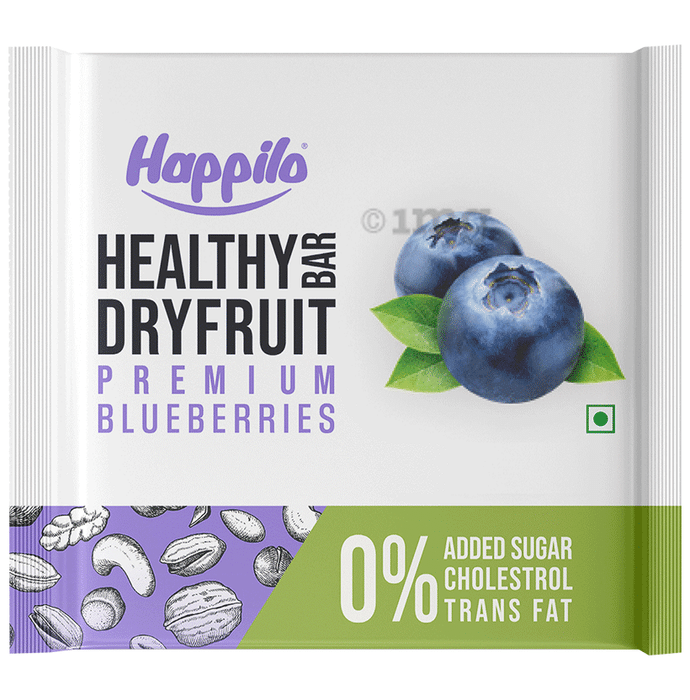 Happilo Premium Blueberries Healthy Dry Fruit Energy Bar