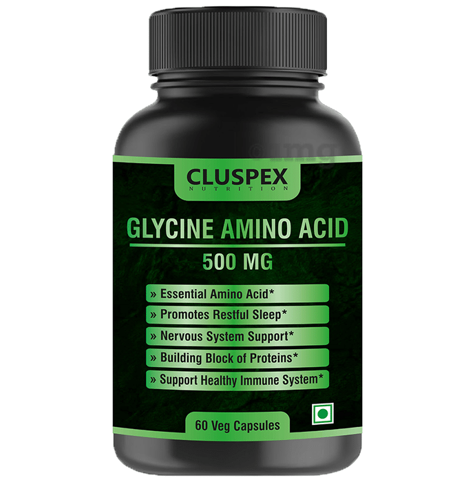 Cluspex Nutrition Glycine Amino Acid 500mg Veg Capsule