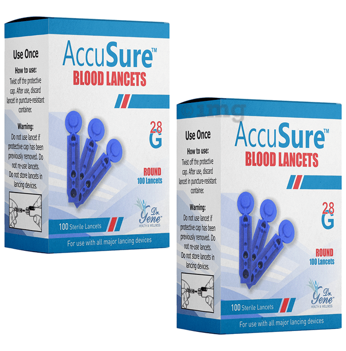AccuSure Round Blood Lancets (100 Each)