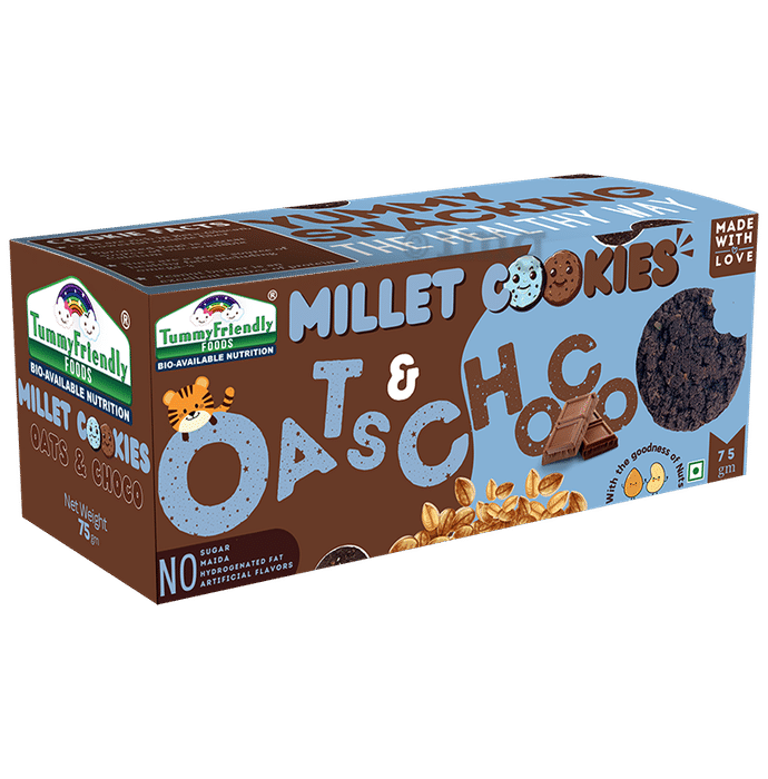 TummyFriendly Foods Oats & Choco Millet Cookies (75gm Each)