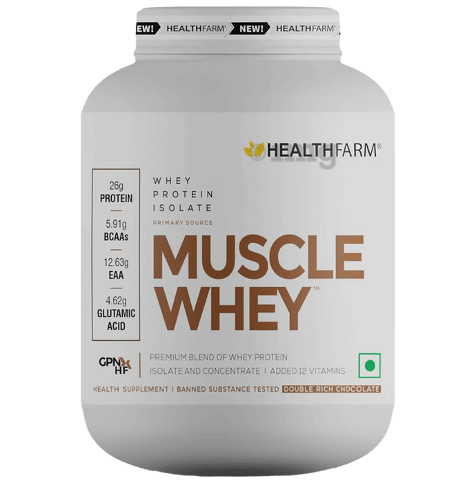 Healthfarm Muscle Whey Powder Double Rich Chocolate