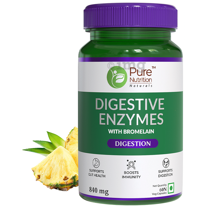 Pure Nutrition Digestive Enzymes 840mg Veg Capsule