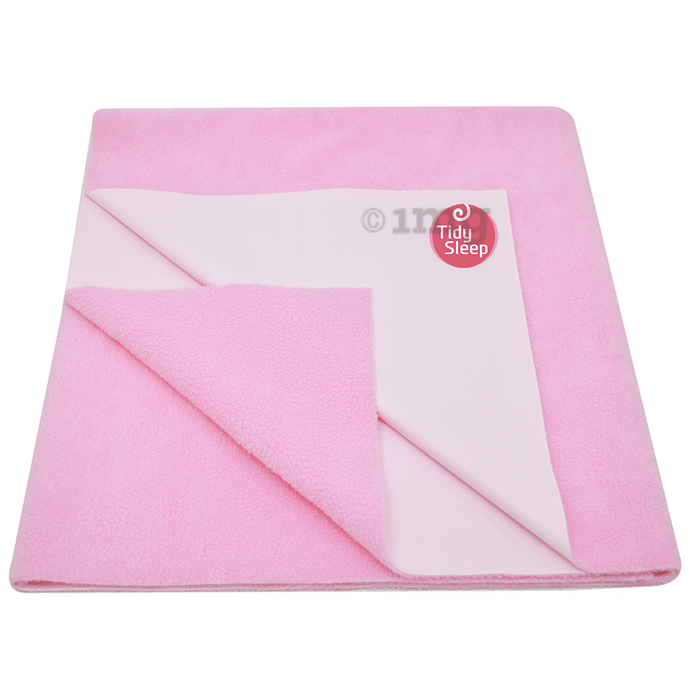 Tidy Sleep Water Proof & Washable Baby Care Dry Sheet & Bed Protector Medium Baby Pink