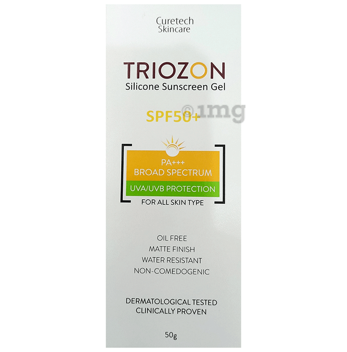 Curetech Skincare Trizone Silicon Sunscreen Gel SPF 50+  PA+++