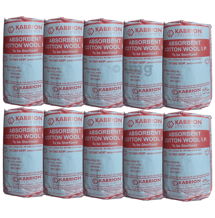 Agarwals Kab Jayer Absorbent Surgical Cotton Wool IP (100gm Each)
