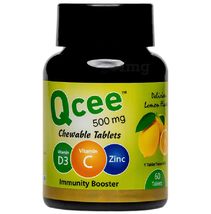 Qcee 500mg Chewable Tablet Delicious Lemon Flavour (60 Each)