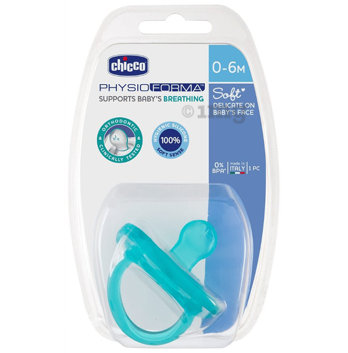 Chicco Physio Soft Silicone 0 to 6 Months Soother Blue