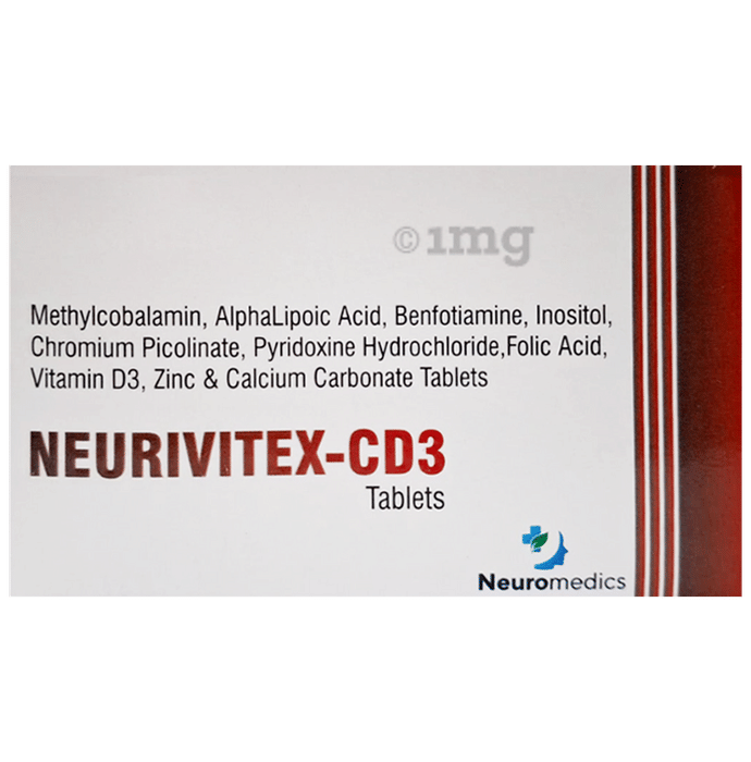 Neurivitex-CD3 Tablet: Buy strip of 10.0 tablets at best price in India ...