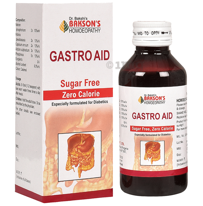 Bakson's Homeopathy Gastro Aid Syrup Sugar Free
