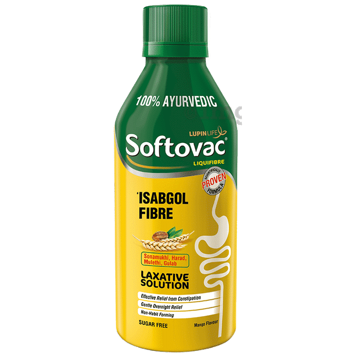 Softovac Isabgol Fibre Laxative Solution Mango Sugar Free