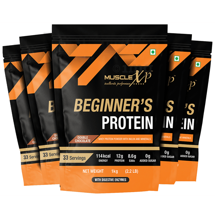 MuscleXP Beginner's Protein (1kg Each) Double Chocolate