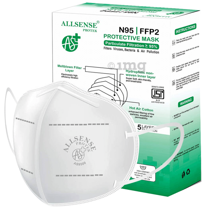 Allsense Protek AS9500 N95 FFP2 Protective Mask with Earloop